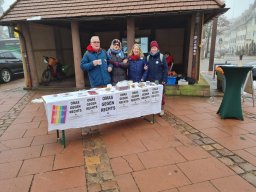 Infostand auf dem Oberen Marktplatz Freudenstadt am 20.2.2026
